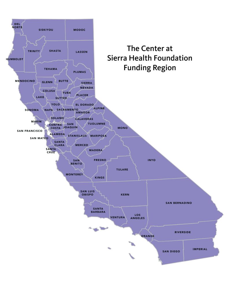 The Center at Sierra Health Foundation Funding Region