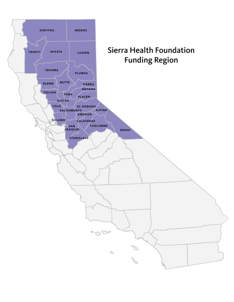 Sierra Health Foundation Funding Region